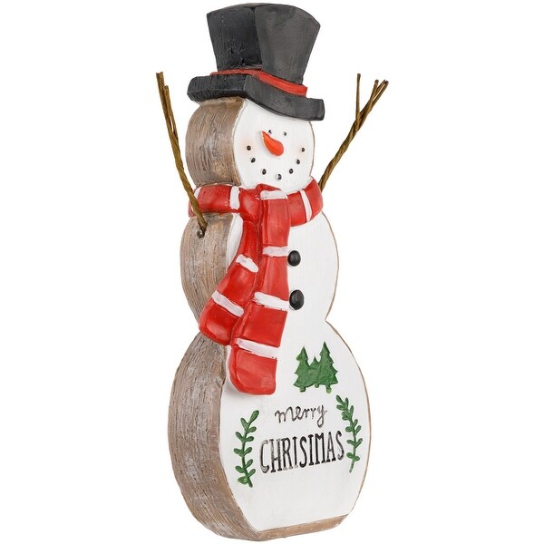 Wooden Snowman Merry Christmas Decoration