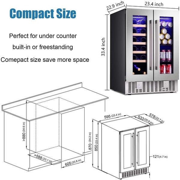 Wine Cooler Beverage Refrigerator Beer Mini Fridge