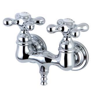 Kingston Brass Vintage 2-Handle 3-38 in. Centers Claw Foot Tub Faucet in Chrome HCC38T1