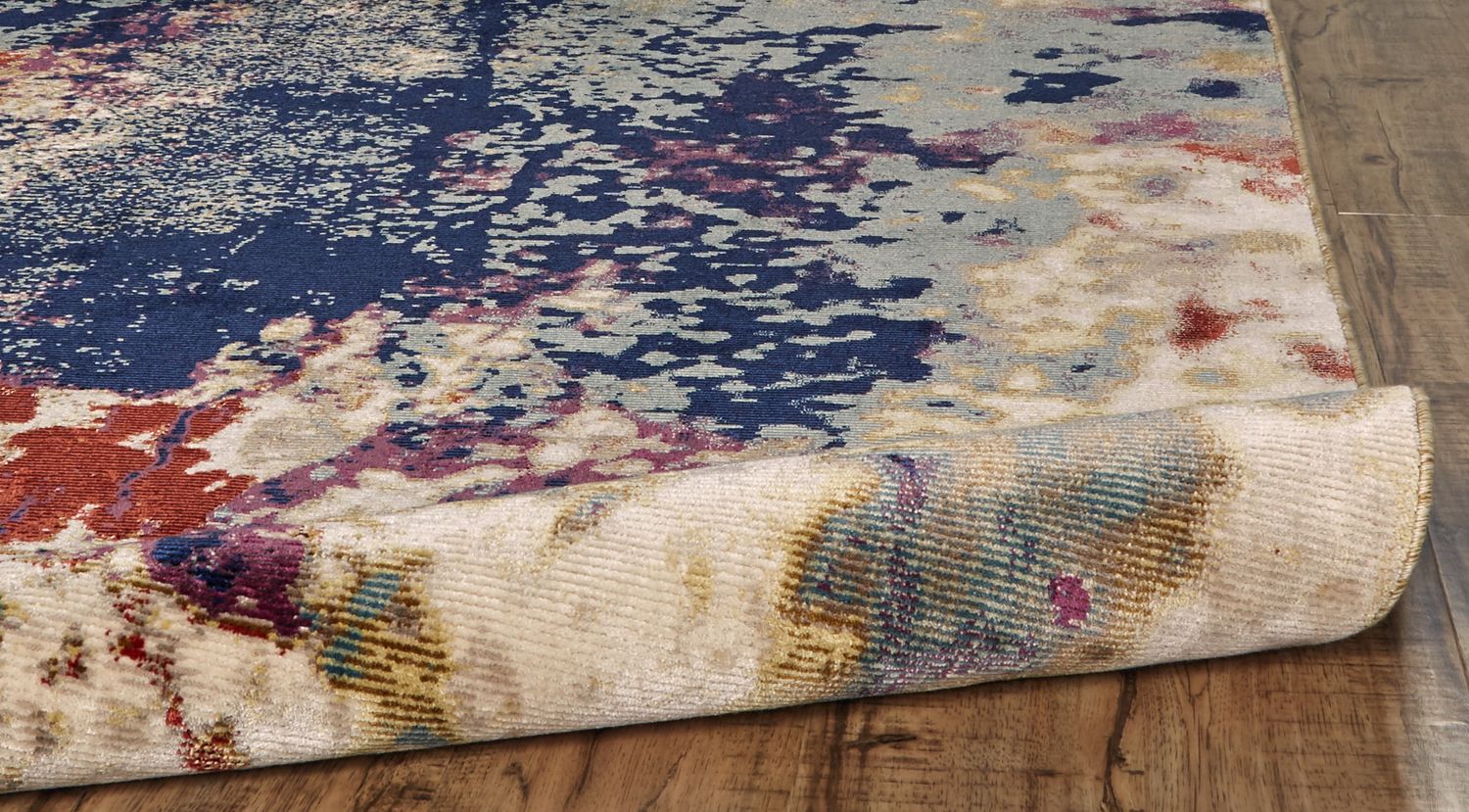 Tessina Blue and Purple Rug by BD Fine