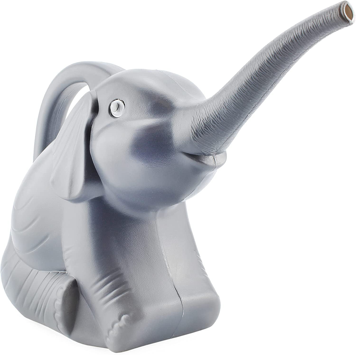 Elephant Watering Can w/Real Eyes， 2 Quart， Grey with Googly Eyes