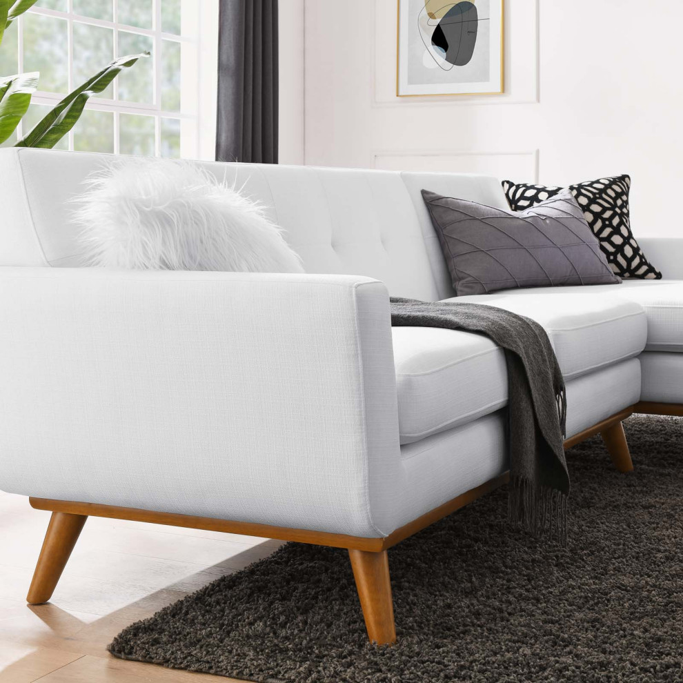 Sectional Sofa Set  Fabric  White  Modern  Living Lounge Hotel Lobby Hospitality   Modern   Sectional Sofas   by House Bound  Houzz