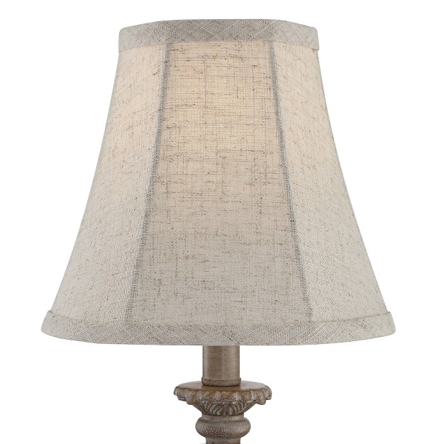 High Set Of 2 Antique Beige Off White Bell Shade For Bedroom Living Room Bedside Nightstand Kids