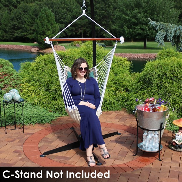 Sunnydaze Large Tufted Victorian Hammock Chair Swing For Backyard And Patio 300 Lb Weight Capacity