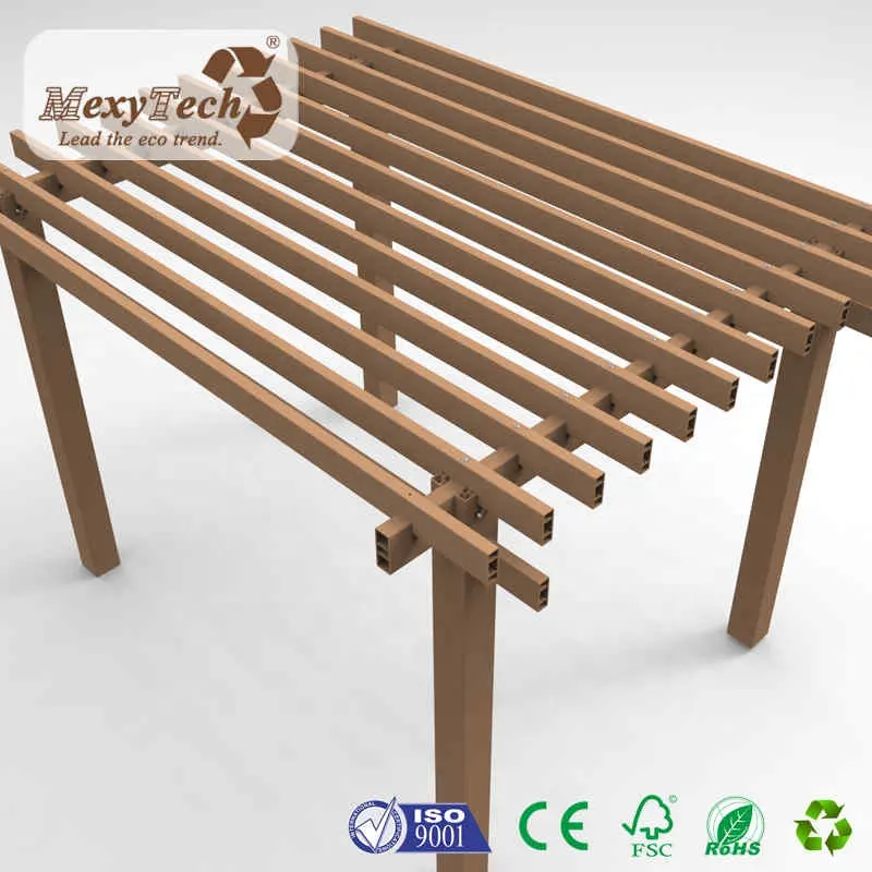 outdoor wpc pergola materials  pergola beams  columns  blades  posts  manufacturer direct supply