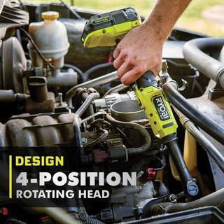 RYOBI ONE+ 18V Brushless Cordless 2-Tool Combo Kit w14 in Extended Reach Ratchet  38 in Extended Reach Ratchet (ToolsOnly) PBLRC01B-PBLRC25B