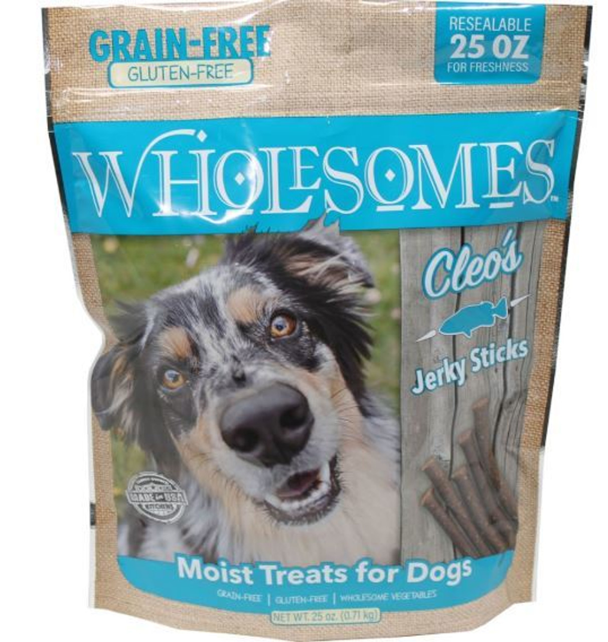 Wholesomes Grain Free Moist Treats For Dogs， 25 oz.， Fish