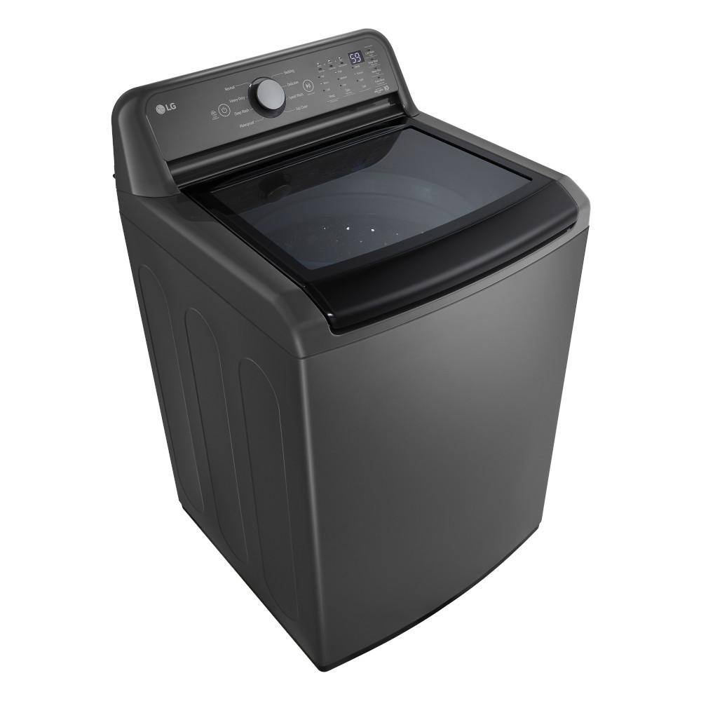 LG 5 Cu. Ft. Top Load Washer in Middle Black with Impeller and TurboDrum Technology WT7150CM