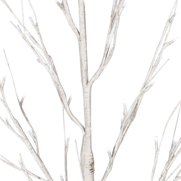 6Ft Birch Tree White Light 96Ledartificial Barkul Ip44 30V 6Wextended Line: 5M