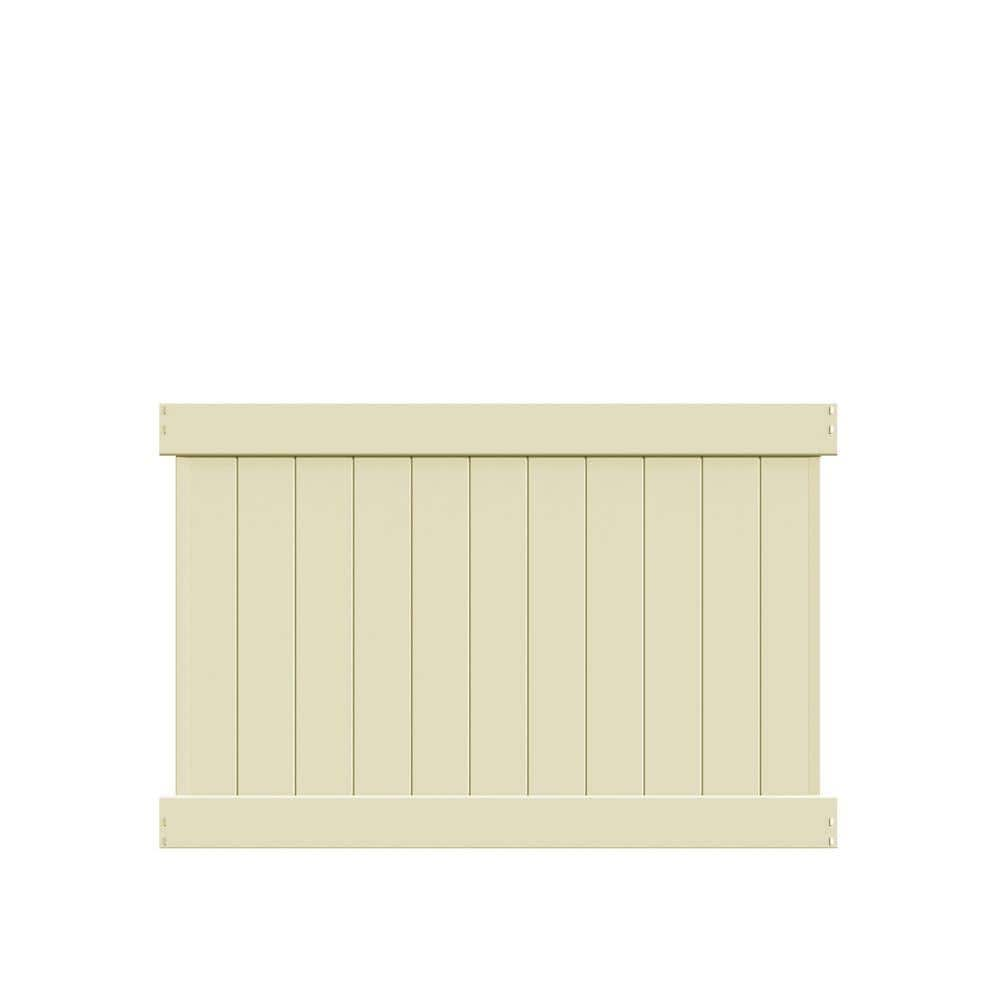 Barrette Outdoor Living Washington 4 ft. H x 6 ft. W Sand Vinyl Un-Assembled Fence Panel 73014716