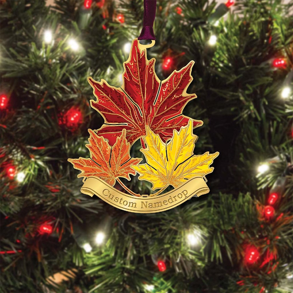 ChemArt  Maple Leaves Namedrop - Ornament