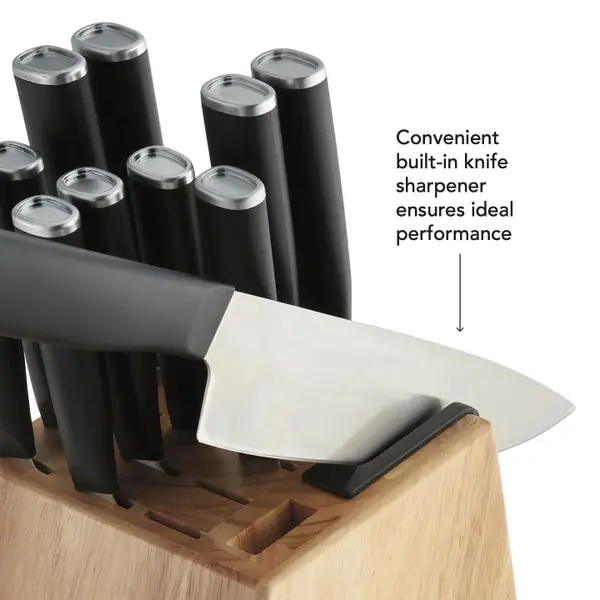 KitchenAid Classic 15-Piece Block Set with Built-in Knife Sharpener