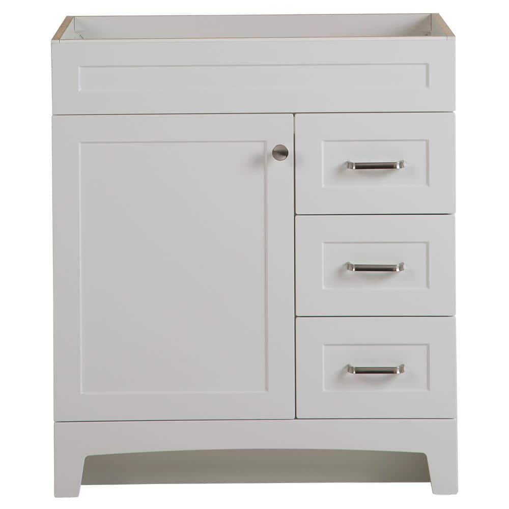 Home Decorators Collection Thornbriar 30 in W x 21 in D Bathroom Vanity Cabinet in Polar White