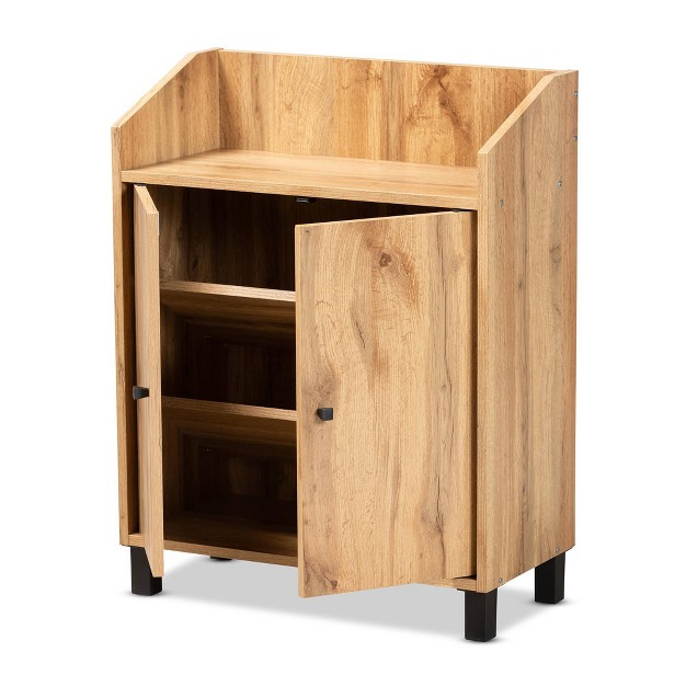 Rossin Wood 2 Door Entryway Shoe Cabinet Baxton Studio