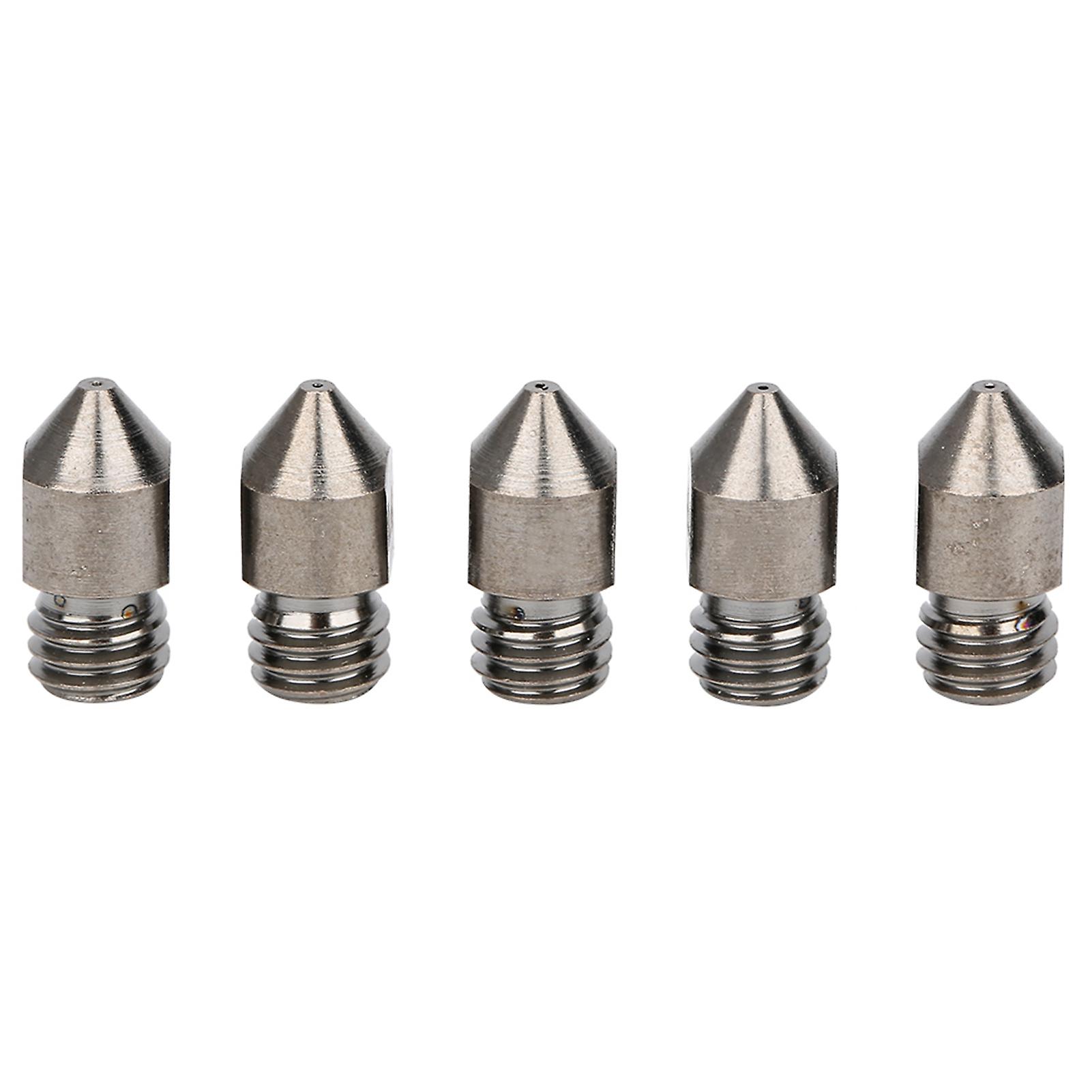 5pcs 3d Printer Nozzle Set For Mk8 1.75mm Consumables 0.21.0mm Hardened Steel Accessories0.3mm