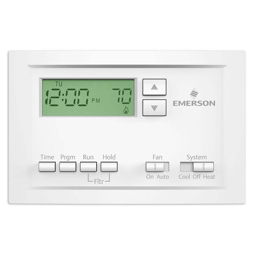 Emerson P210 5+1+1 Programmable Single Stage (1H1C) Thermostat P210