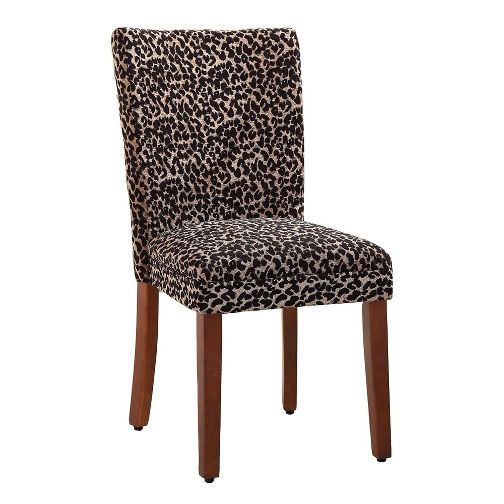 HomePop Leopard Parsons Chairs (Set of 2)   N/A