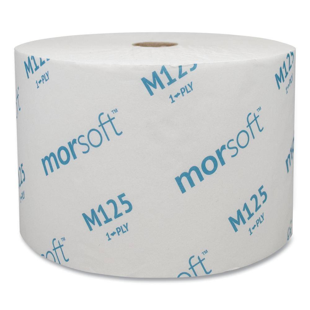 Small 1-Ply Core White Toilet Paper Septic Safe (2500-SheetsRoll 24 RollsCarton) MORM125