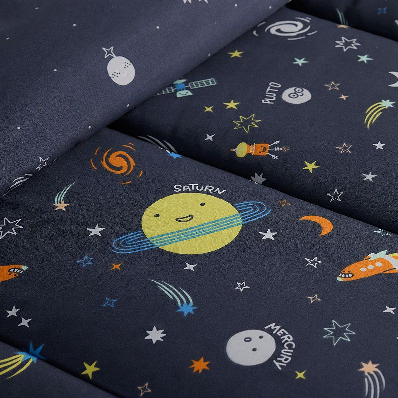 The Big One Kids? Diego Solar System Glow In The Dark Reversible Comforter Set with Shams