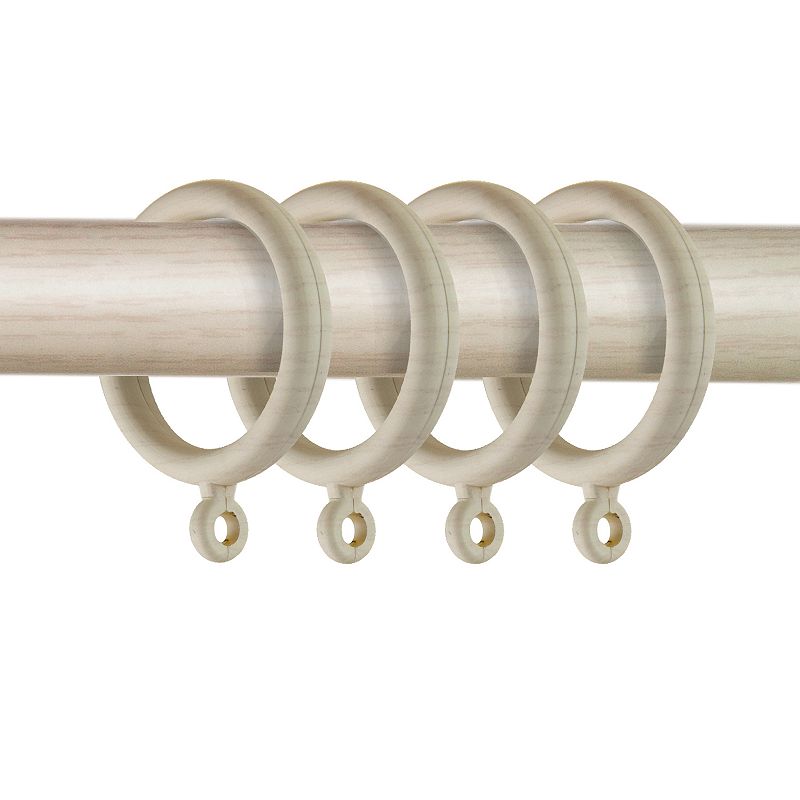 Rod Desyne Plastic Faux Wood Rings 1-3/8 10-pack Set