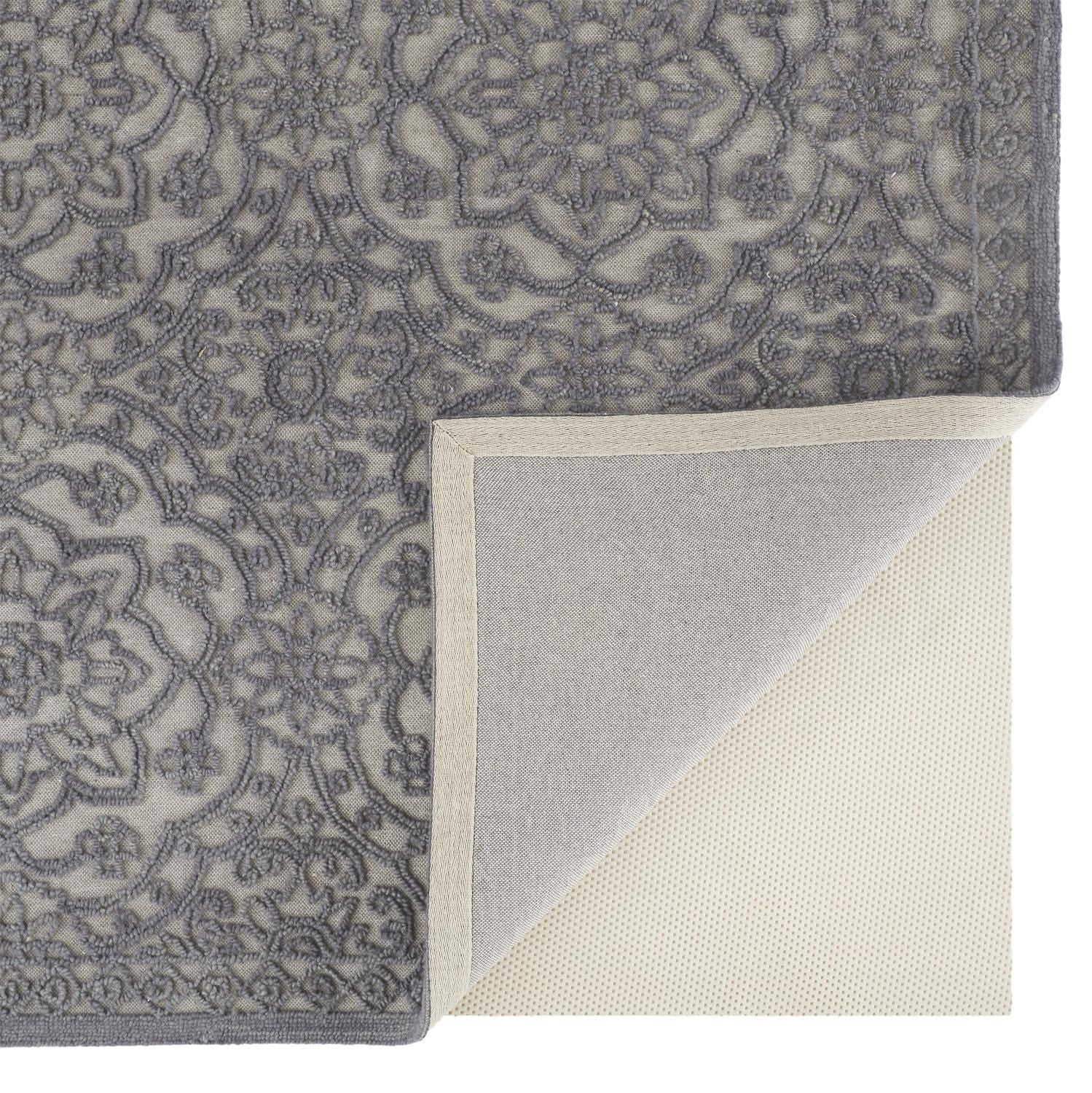 Rayna Hand Tufted Gray and Slate Blue Rug by BD Fine