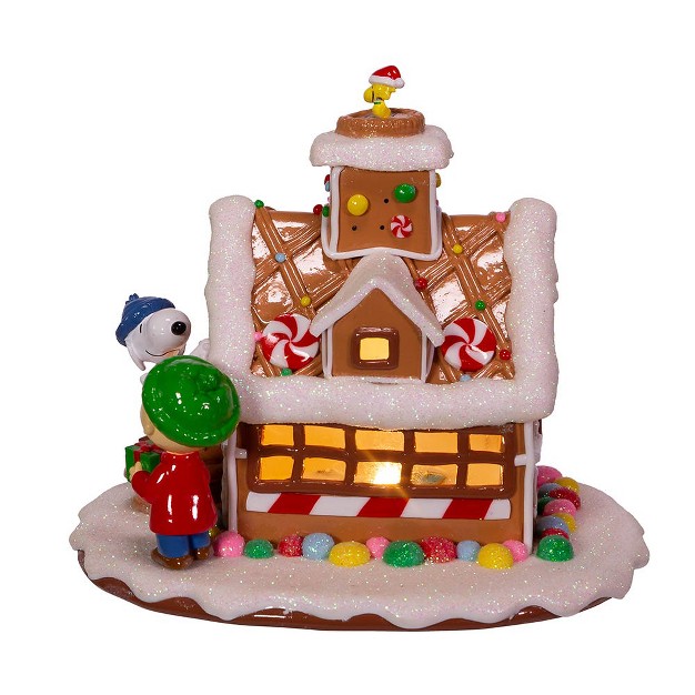 Kurt Adler Peanuts Battery operated Led Gingerbread House Table Piece