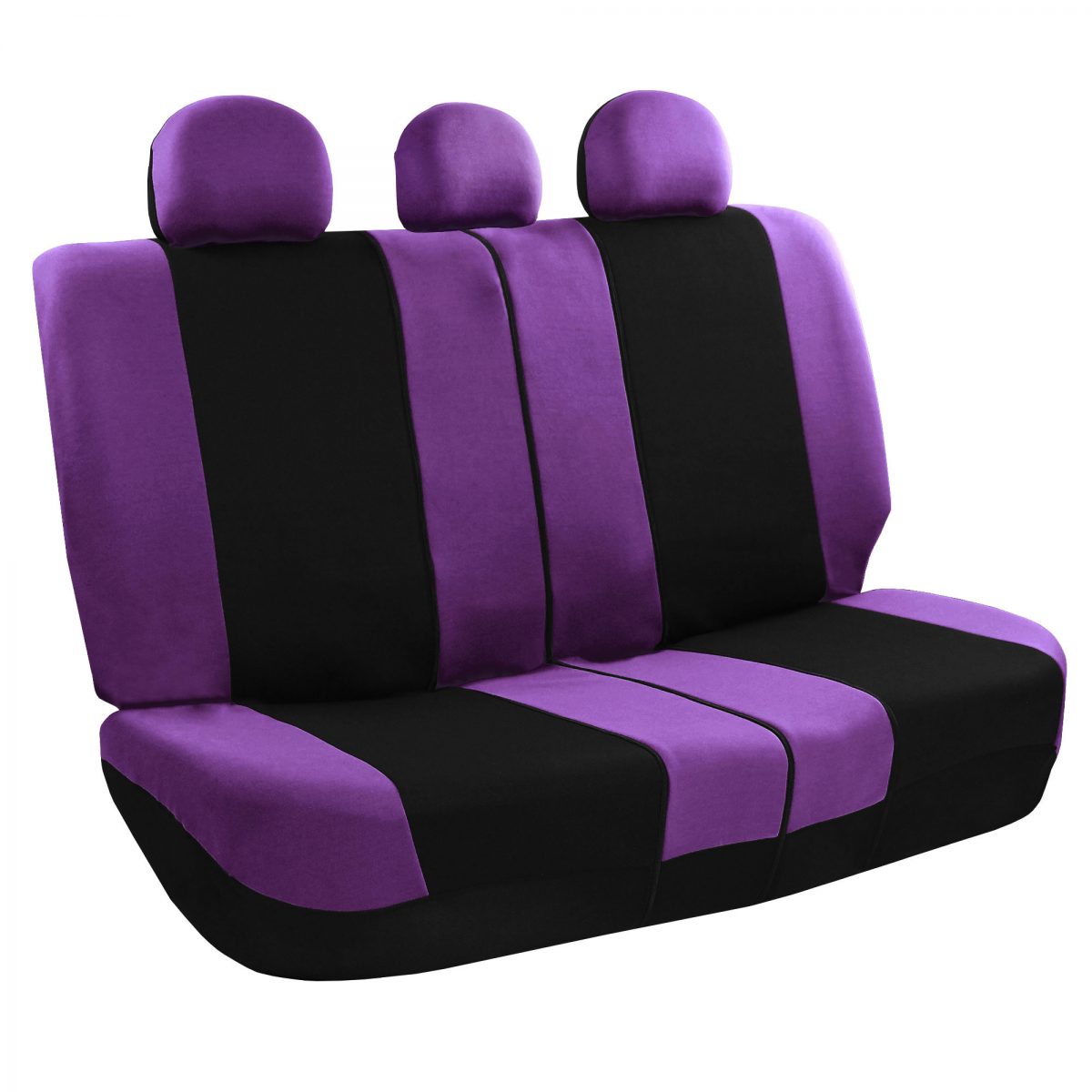 FH Group Light and Breezy AFFB030PRP115CM Purple Flat Cloth Full Set Car Seat Cover with Air Freshener