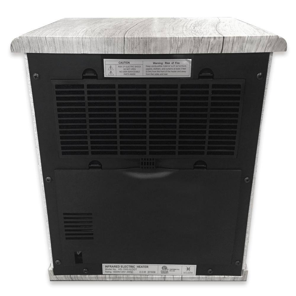 Heat Storm 1500-Watt Logan Deluxe Portable Electric Infrared Space Heater in Grey HS-1500-ILODG