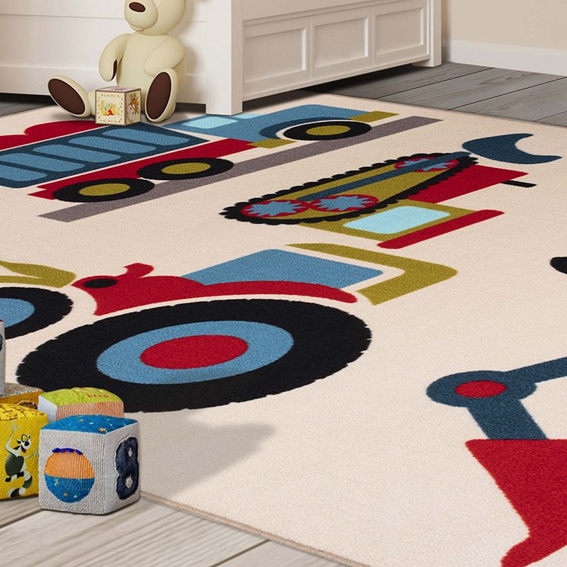 SUPERIOR Country Trucking Non-Slip Kids' Indoor Area Rug