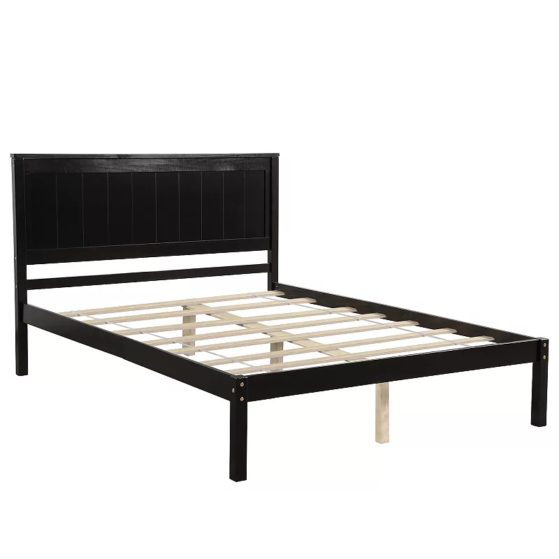 Merax Full Size Platform Bed Frame with Headboard