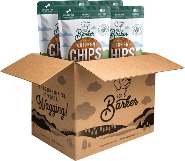 Beg and Barker Whole Chicken Chips Natural Single Ingredient Dog Treats， 3.5-oz， case of 4