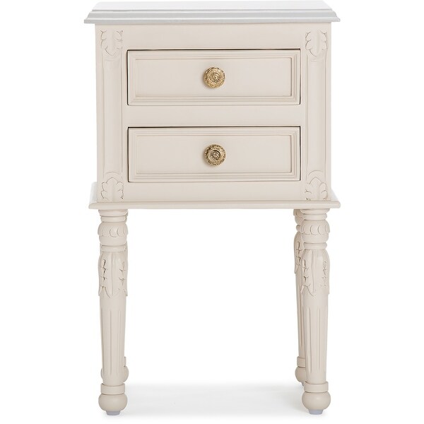 Finch Richards Side Table with Two Drawers， Cream