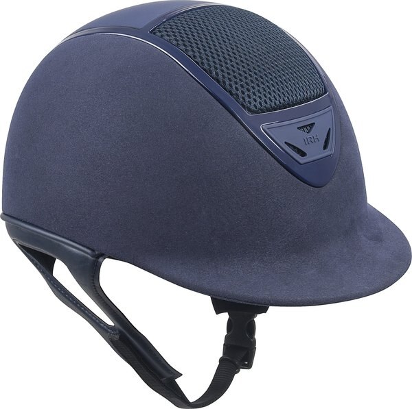 IRH IR4G XLT Navy Amara Suede and Gloss Navy Frame Riding Helmet