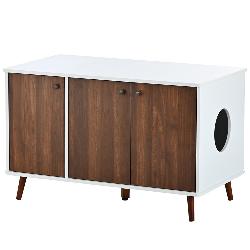 3 Doors Storage Bench Side Table