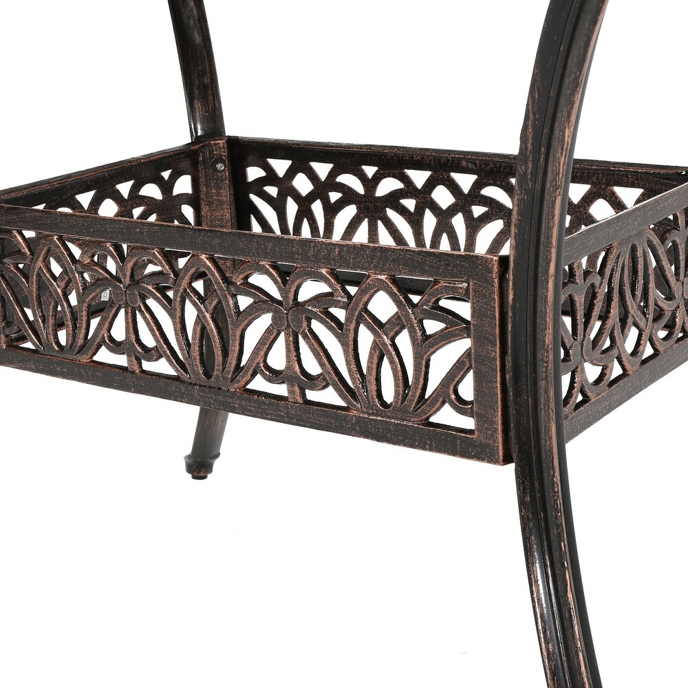 Haitian Outdoor Cast Aluminum Oval Dining Table (ONLY) by Christopher Knight Home   59.20\