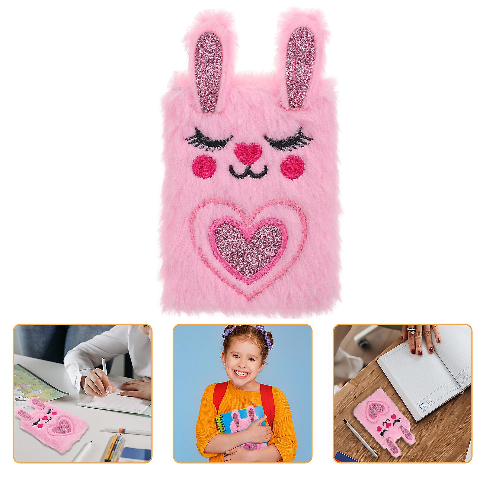 Plush Diary Book Lovely Bunny Notepad Cartoon Girl Notepad Diary Accessory