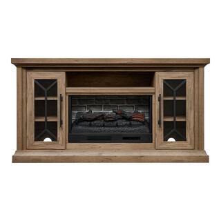 Home Decorators Collection Madison 68 in. Freestanding Electric Fireplace TV Stand in Natural Rustic Oak HDFP68-51BE