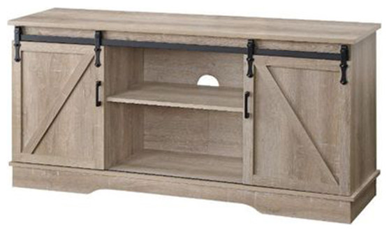 Vintage TV stand Industrial OAK wood TV table with doors   Farmhouse   Entertainment Centers And Tv Stands   by HIGHLIGHT USA LLC  Houzz