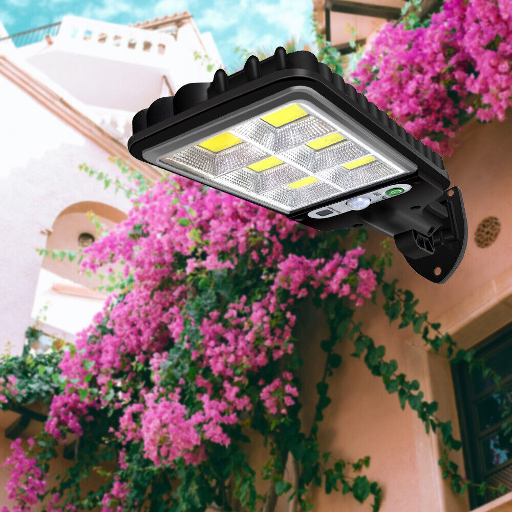 DFITO Solar Street Light， Outdoor Lamp Parking Lot Lights LED Solar Power Street Light Home Solar Lighting Dusk to Dawn W/Sensor Solar Lights for Garden Patio Street Basketball Court