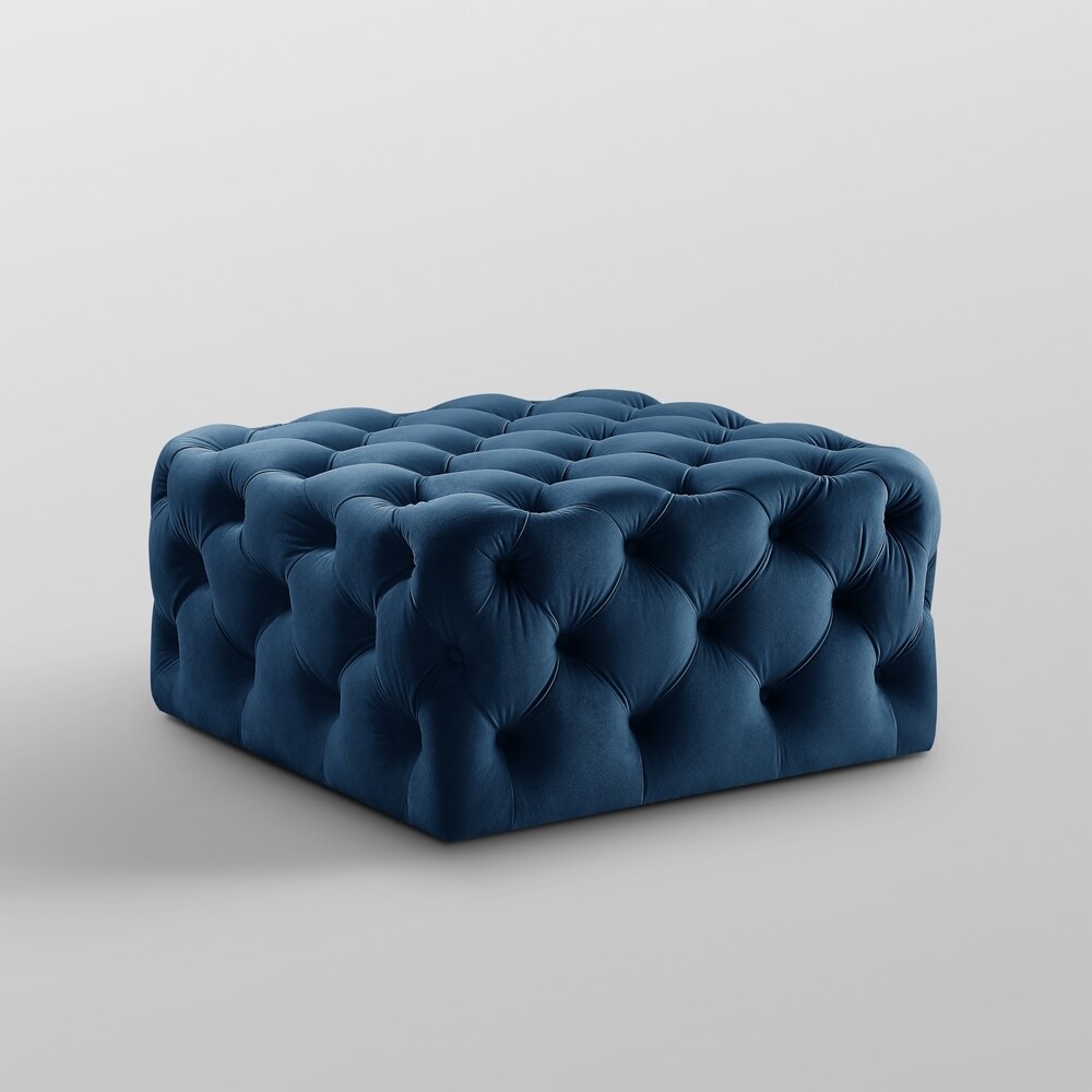 Gordon Diamond Tufted Square Shape Cocktail Ottoman