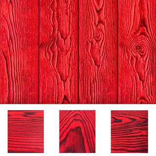 CALHOME 34 in. x 6 in. x 7 ft. Wire Brushed Thermally Modified Red Stained Knotty Pine Tongue and Groove Siding Board(10Pieces) 84X6-WB-RTM-PLK-TG(10)