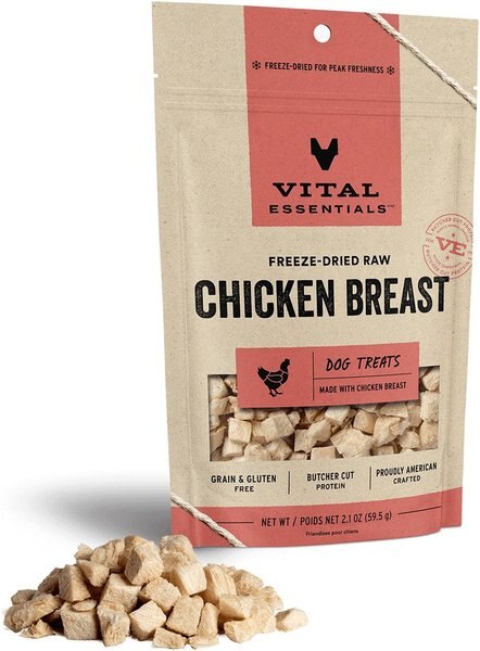 Vital Essentials Chicken Breast Freeze-Dried Raw Dog Treats