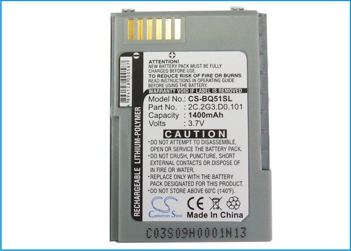 BenqSiemens P51 1400mAh Replacement Battery BatteryClerkcom Mobile Phone