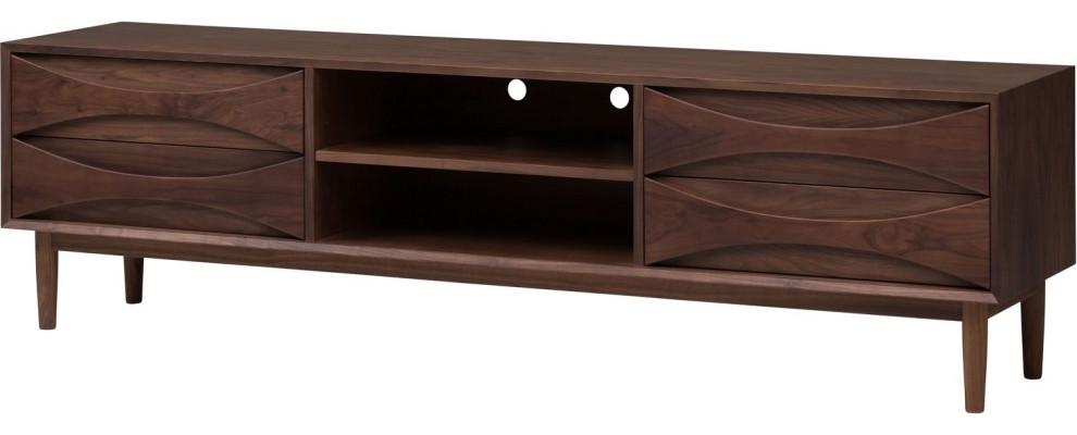 Nuevo Furniture Adele Media Unit Cabinet in Brown   Midcentury   Entertainment Centers And Tv Stands   by Unlimited Furniture Group  Houzz