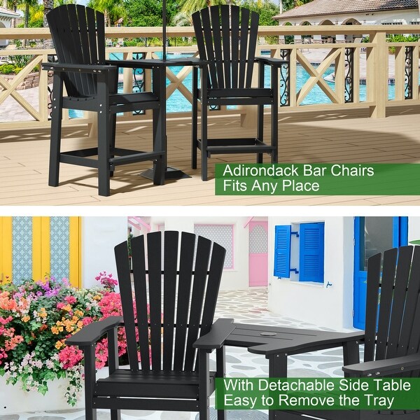 Patio Bar Stools Chairs Outdoor Tall Adirondack Arm Chairs Set of 2and4