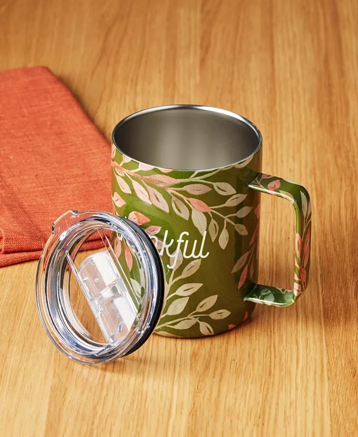 Cambridge Thankful Leaves Insulated Coffee Mug 16 oz