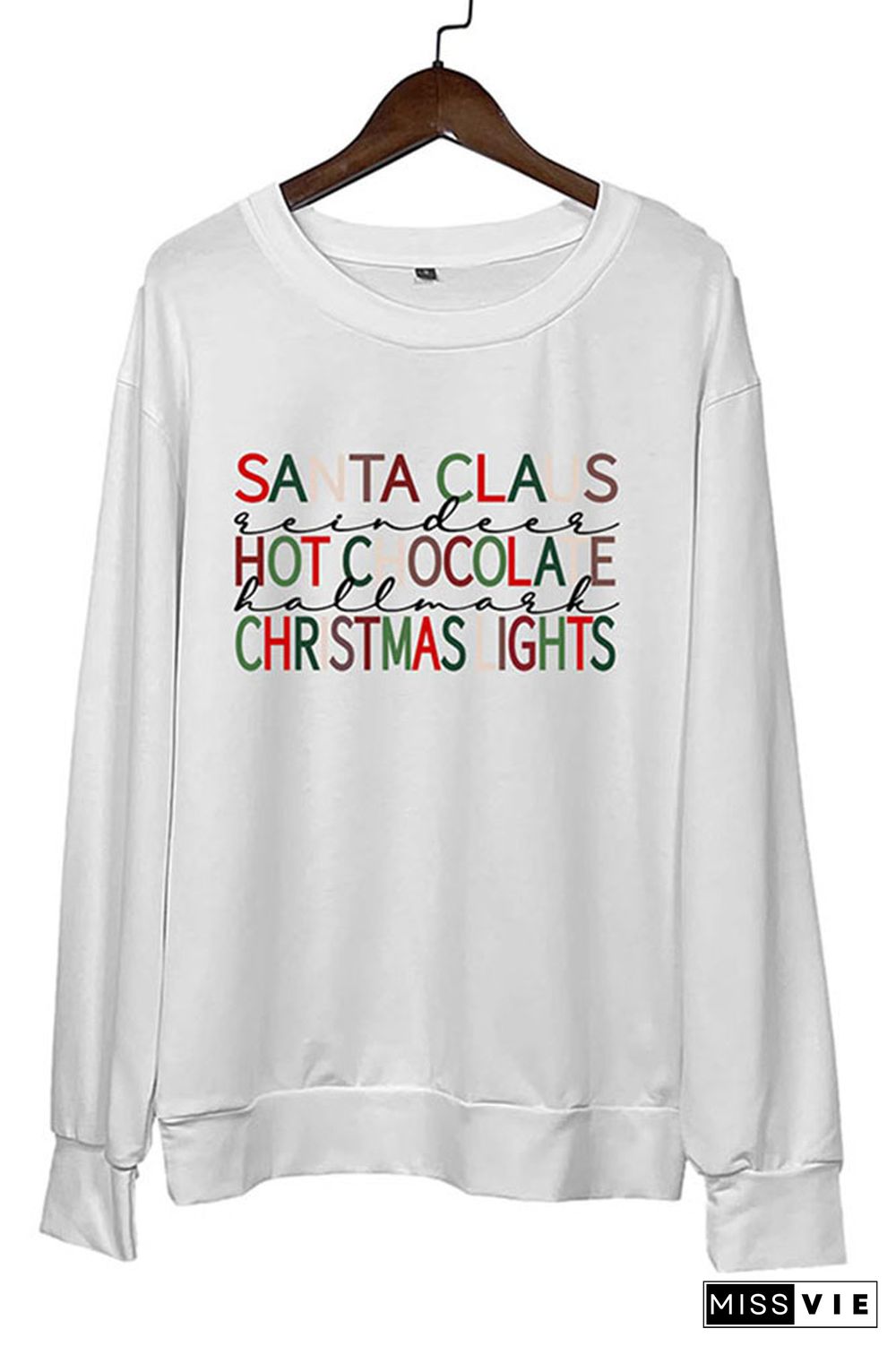 Santa Claus Hot Chocolate,Christmas Light Classic Crew Sweatshirt Wholesale