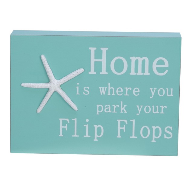 Beachcombers Park Your Flip Flops Coastal Plaque Sign Wall Hanging Decor Decoration For The Beach 7 X 5 X 0 5 Inches