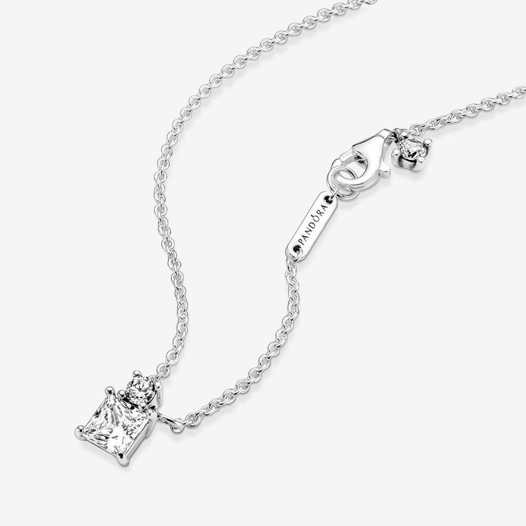 PANDORA  Sparkling Collier Round & Square Pendant Necklace - 17.7