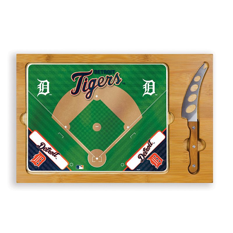 Picnic Time Detroit Tigers Icon Rectangular Cutting Board Gift Set